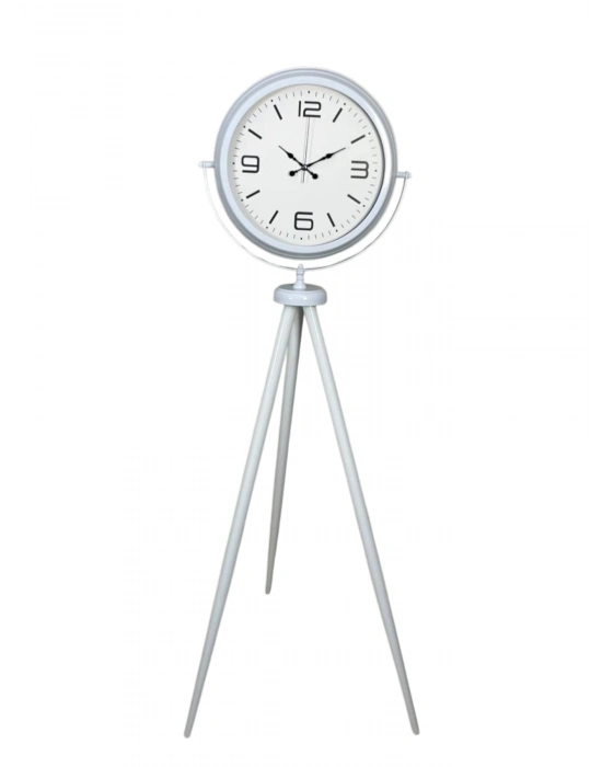 Modern Line Beyaz Tripod Ayaklı Saat