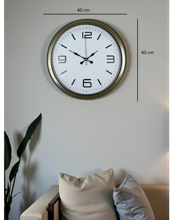 ® Modern Tasarım Eskitme 40 Cm Metal Duvar Saati