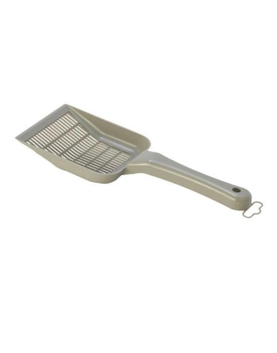 Moderna Dar Aralıklı Kedi Kumu Küreği Gri 10x28 Cm