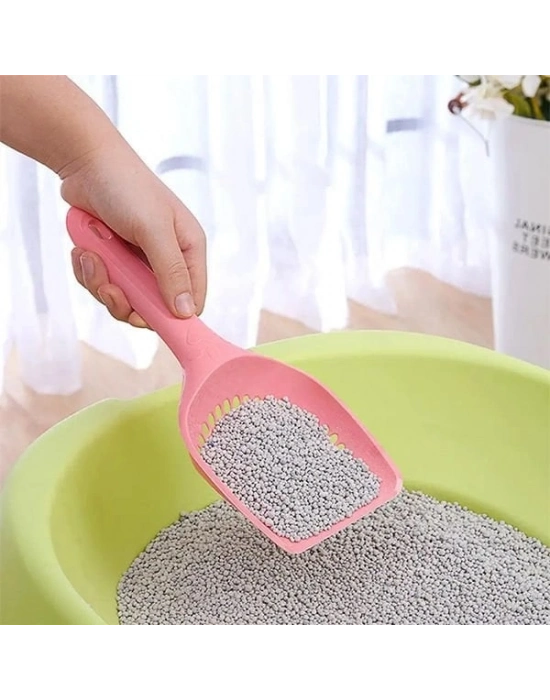 Moderna Dar Aralıklı Kedi Kumu Küreği Gri 10x28 Cm