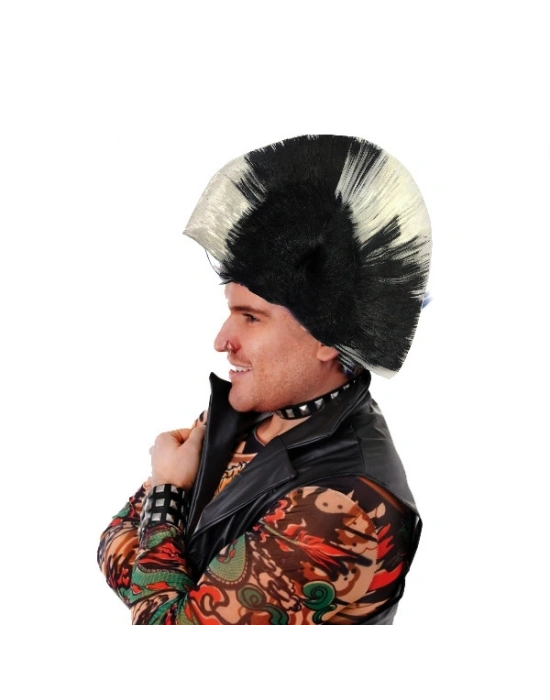 Mohican Mohawk Punk Peruk - 70 li 80 li Yıllar Peruk Model 5