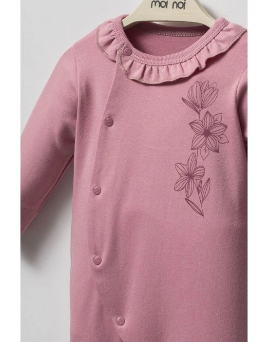 Moi Noi Flowers Şapkalı Tulum MNB1262 Mürdüm