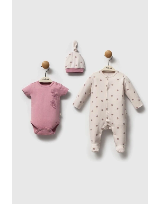 Moi Noi Flowers Tulum Badi Şapka MNB3034 Mürdüm