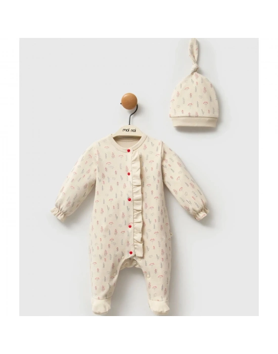 Moi Noi Kokina Tulum Badi Şapka Takım MNB3031 Bej