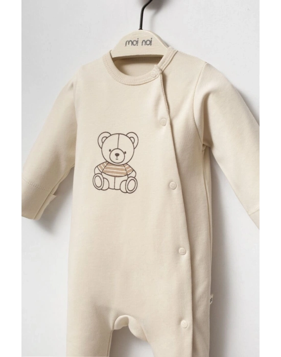 Moi Noi My Bear Şapkalı Tulum MNB1296 Ekru