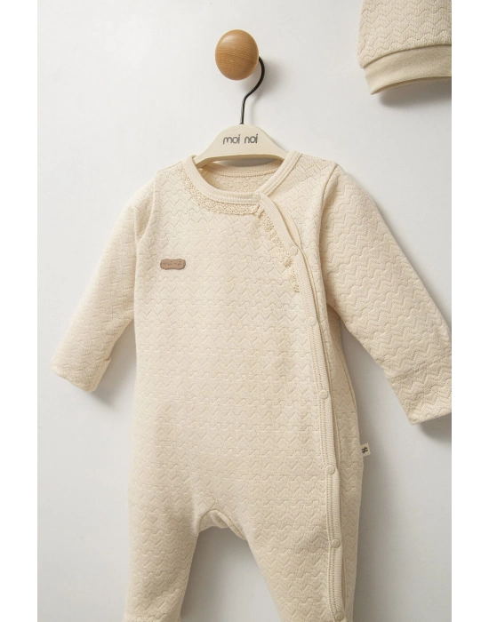 Moi Noi Şapkalı Tulum MNB1248 Bej