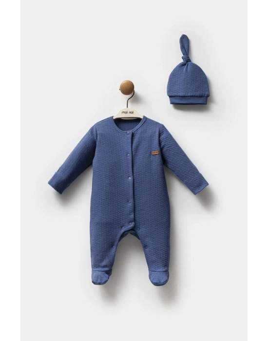 Moi Noi Şapkalı Tulum MNB1251 Navy Blue