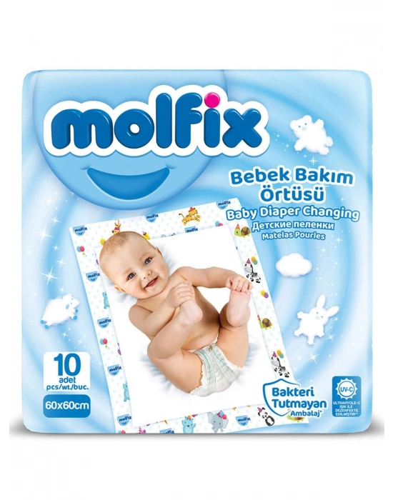 Molfix Bebek Bakım Örtüsü 60x60 10 Adet