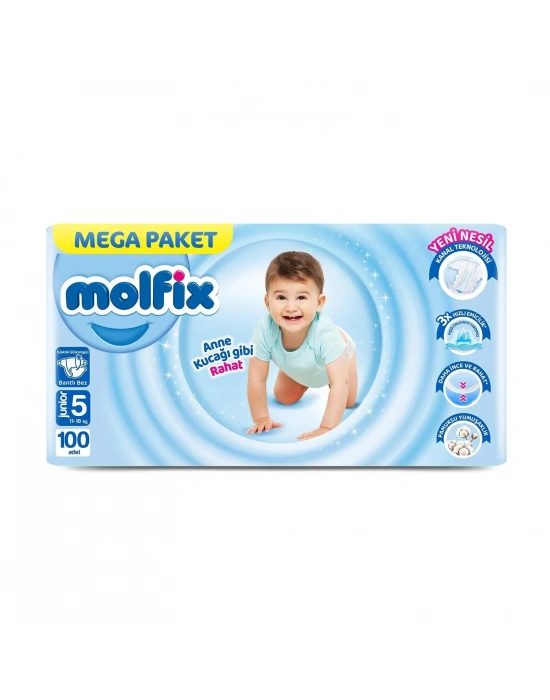 Molfix Mega Paket Bebek Bezi 5 Beden 11-18 Kg 100 Adet