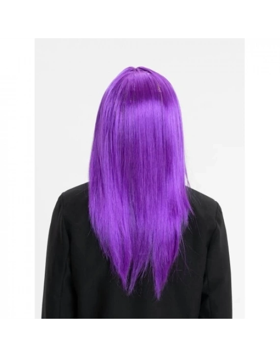 Mor Düz Kesim Peruk