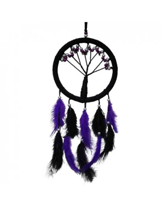 Mor İncili Hayat Ağacı Dream Catcher