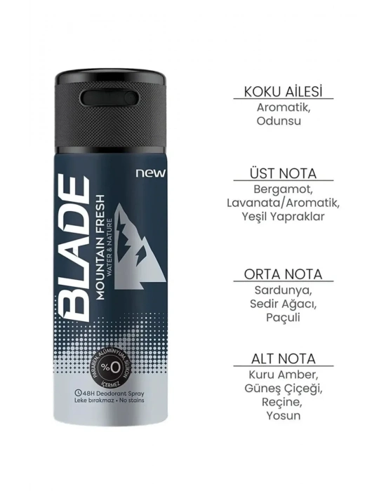 Mountain Fresh Erkek Deodorant 150ml Leke Bırakmaz