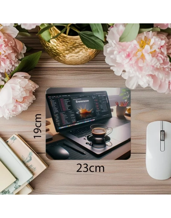 Mousepad Üzerinde CSS Animasyonlu Ekran - 19x23 cm 2 mm Dikdörtgen İthal Baskılı Mouse Pad