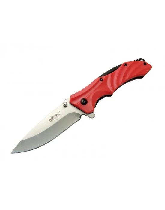 Mtech 4312 Kırmızı Kamp Çakı 20cm - Yarı Otomatik, Kemerlikli