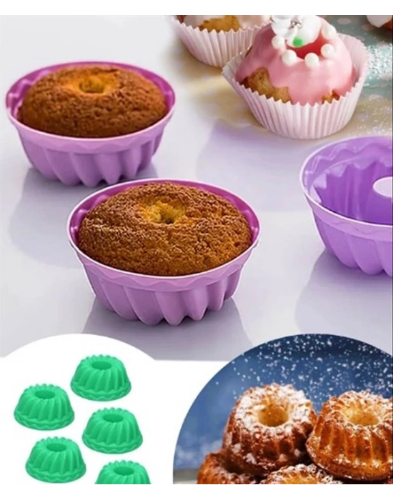 Muffin Kek Kalıbı Silikon 6 Adet