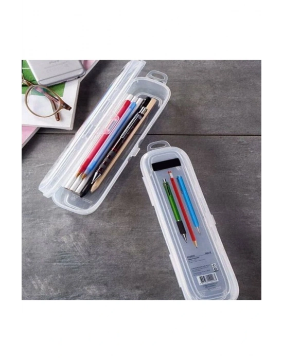 Multi Şeffaf Kapaklı Çanta İçi Saklama - Diş Fırçası - Makyaj Fırçası - Kalemlik Kutusu