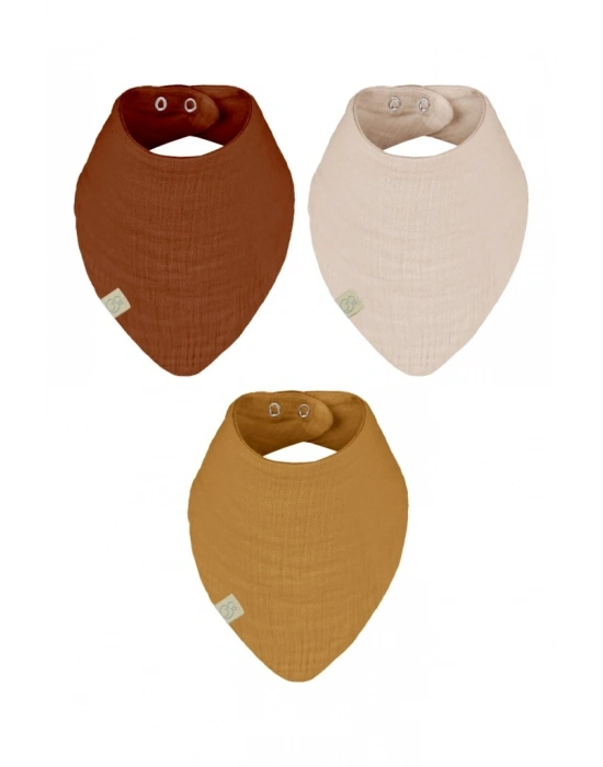 Müslin Fular Önlük 3Lü 60102 Kiremit Bej Hardal