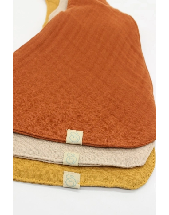 Müslin Fular Önlük 3Lü 60102 Kiremit Bej Hardal