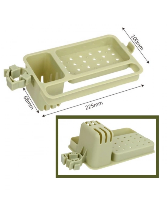 ®  Musluğa Takılan Sünger Havlu Askılı Sabun Hazneli mutfak Banyo Lavabo Düzenleyici Organizer