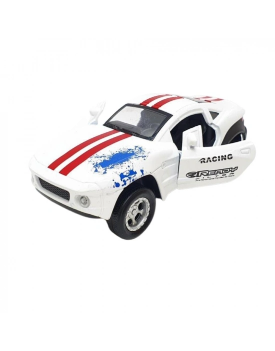 Mustang Çek Bırak Spor Araba - Işıklı Sesli Model - FY6148-12D-Beyaz