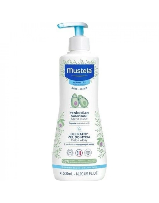 Mustela Dermo Cleansing Yenidoğan Saç ve Vücut Şampuanı 500ml