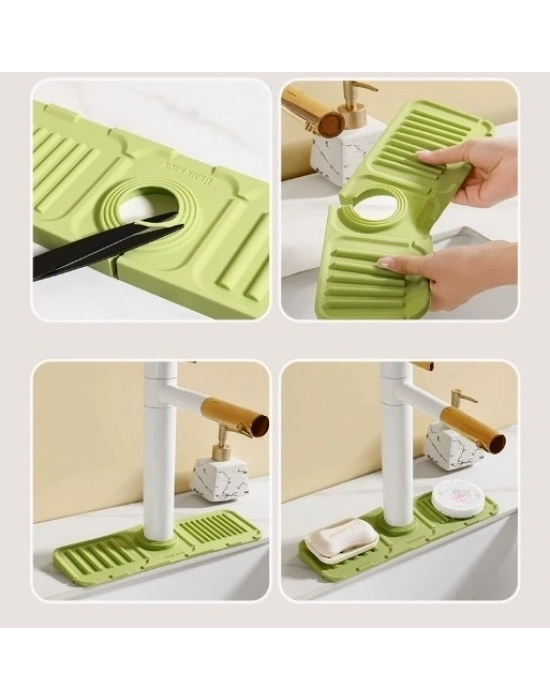 ® Mutfak Banyo Lavabo Kenarı Silikon Mat Gri