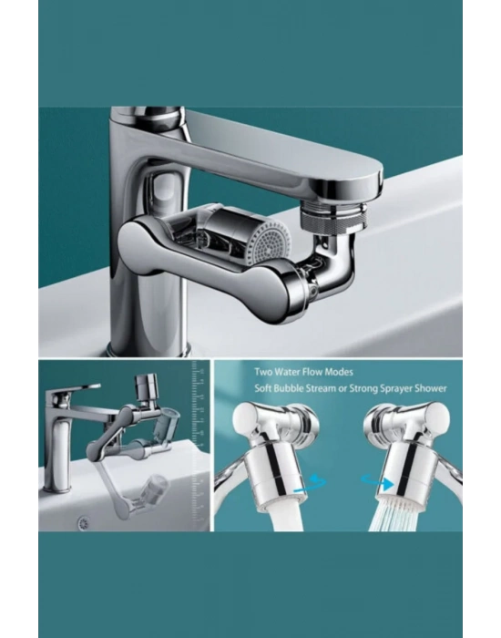 Mutfak Banyo Musluk Başlığı 180 Derece Dönebilen Fonksiyonel Evrense