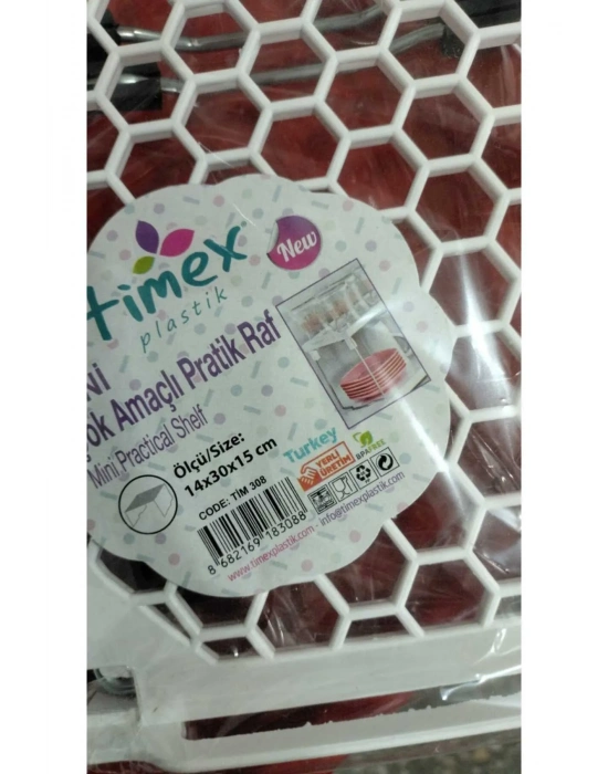 Mutfak Rafı Bardak Düzenleyici Bardak Rafı Dolap İçi Düzenleyici 14x30x15 Royaleks-TİM308