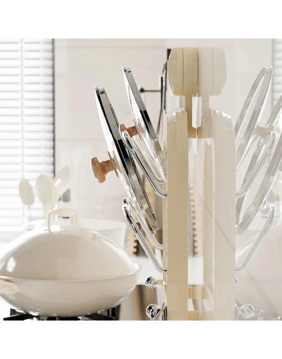 Mutfak Tava Tencere Kapak Tutucu Organizer Raf