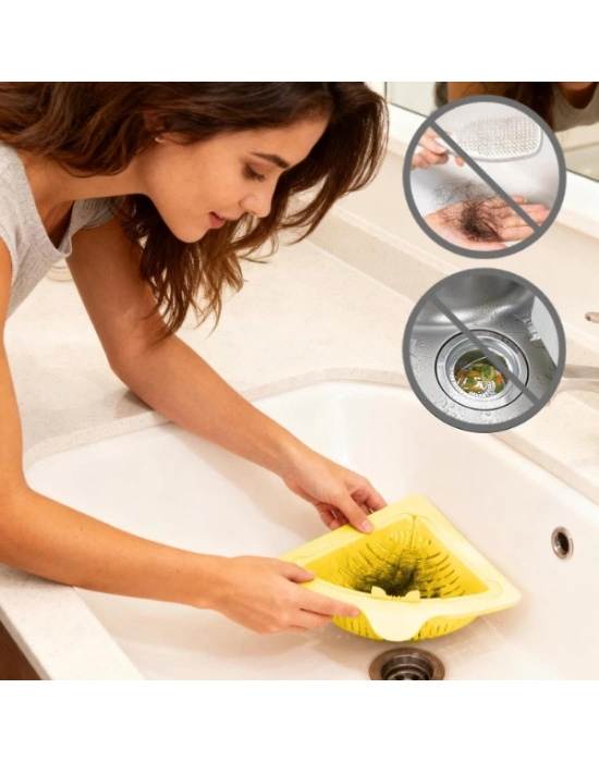 Mutfak ve Banyo Üçgen Lavabo Süzgeci