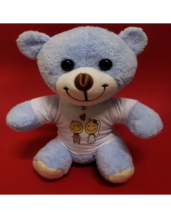 Mutlu Çift Tişörtlü Peluş Ayı
