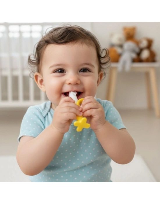 ®  Muz Şekilli Diş Kaşıma Aparatı – Bebekler İçin Silikon Diş Kaşıyıcı, Diş Çıkarma Oyuncağı