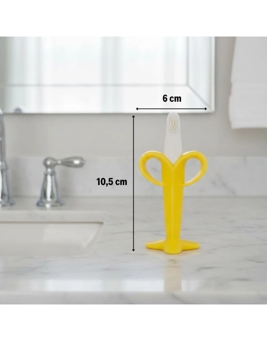 ®  Muz Şekilli Diş Kaşıma Aparatı – Bebekler İçin Silikon Diş Kaşıyıcı, Diş Çıkarma Oyuncağı