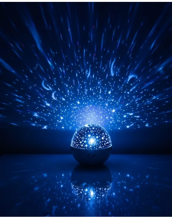 ® Müzikli Yıldız Yansıtmalı Dekoratif Gece Lambası