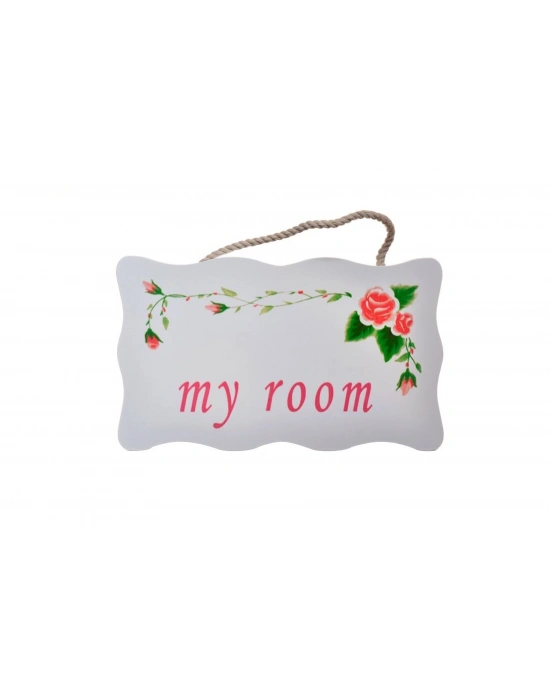 ®   My Room Benim Odam Dekoratif Çiçek Desenli Kapı Askısı