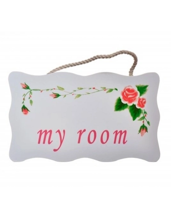 ®   My Room Benim Odam Dekoratif Çiçek Desenli Kapı Askısı