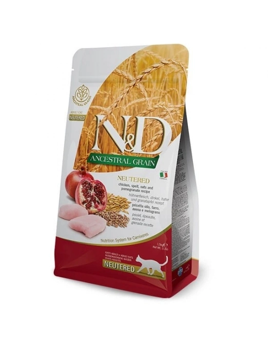 N&D Düşük Tahıllı Tavuklu Kısırlaştırılmış Kedi Maması 1.5 Kg