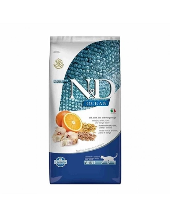 N&D Ocean Morina Balıklı ve Portakallı Kedi Maması 10 Kg