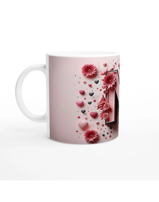 N Harfi Şık Detaylı Alfabe Kupa Bardak