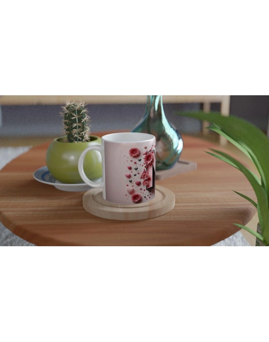 N Harfi Şık Detaylı Alfabe Kupa Bardak