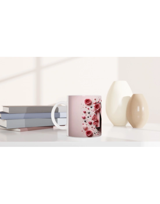 N Harfi Şık Detaylı Alfabe Kupa Bardak