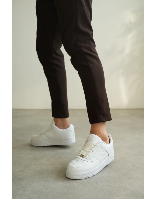 -N09  Beyaz Cilt Günlük Erkek Ayakkabı