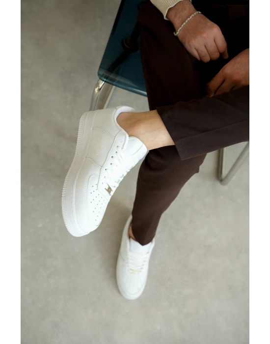 -N09  Beyaz Cilt Günlük Erkek Ayakkabı