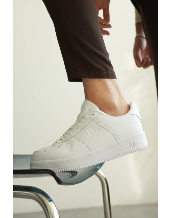 -N09  Beyaz Cilt Günlük Erkek Ayakkabı