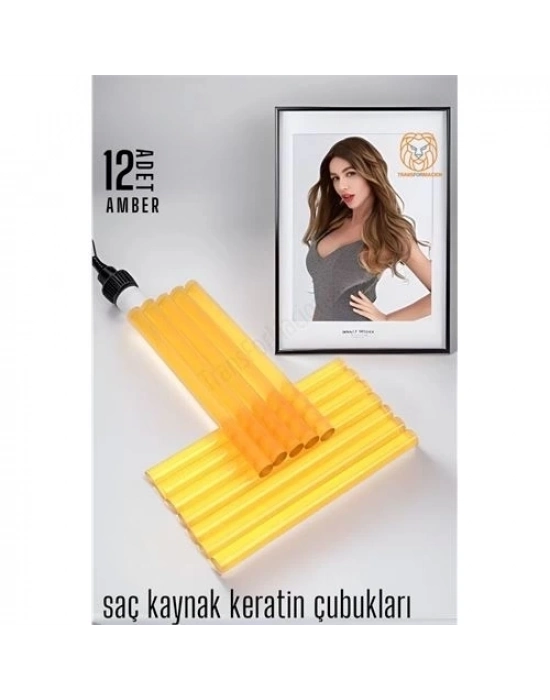 Nano Keratin Kaynak Çubukları 12 ADET AMBER Absolute