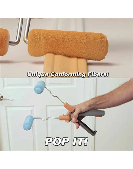 ®  Nano Süngerli Damlatmaz Mobilya ve Duvar Boyama Rulosu Hem Köşe Hem Düz Zemin