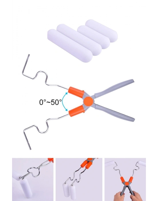 ®  Nano Süngerli Damlatmaz Mobilya ve Duvar Boyama Rulosu Hem Köşe Hem Düz Zemin