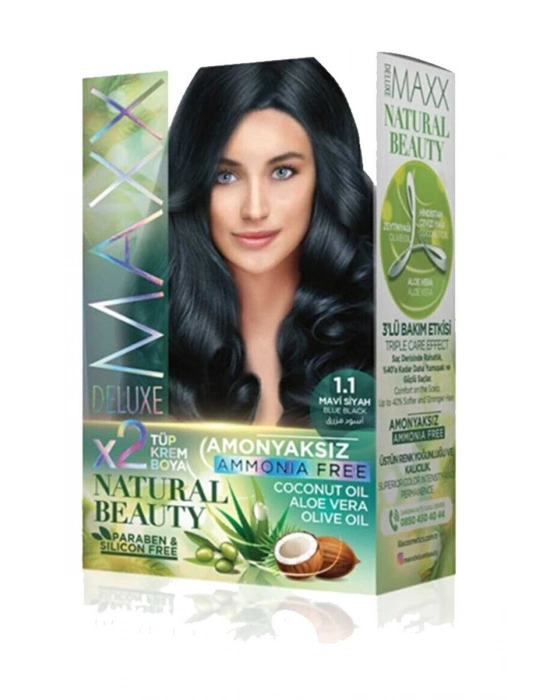 Natural Beauty Amonyaksız Saç Boyası 1.1 Mavi Siyah