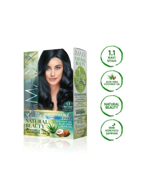 Natural Beauty Amonyaksız Saç Boyası 1.1 Mavi Siyah