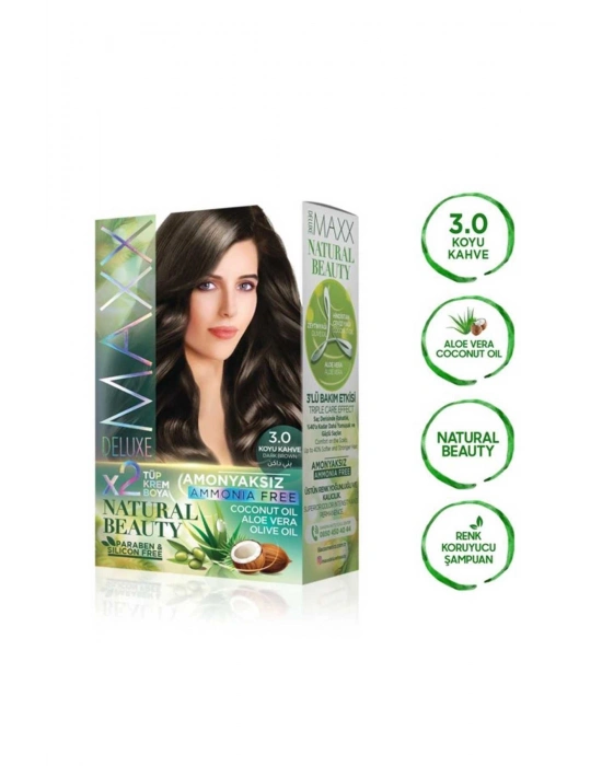 Natural Beauty Amonyaksız Saç Boyası 3.0 Koyu Kahve